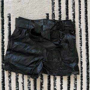 Express faux leather shorts